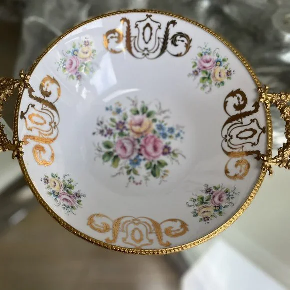 LIMOGES Hand Painted Bowl Signed - Picture 2 of 8